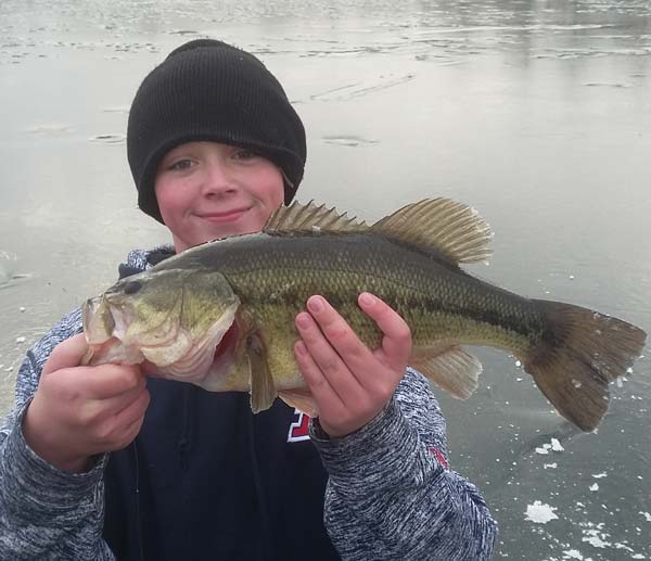 Andrew from Pembroke caught his first bass of the year!