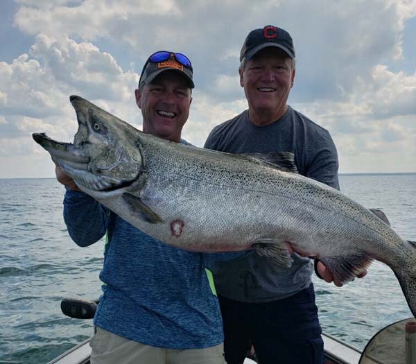 Capt. Frank Campbell with a 32-pound Niagara Bar king salmon