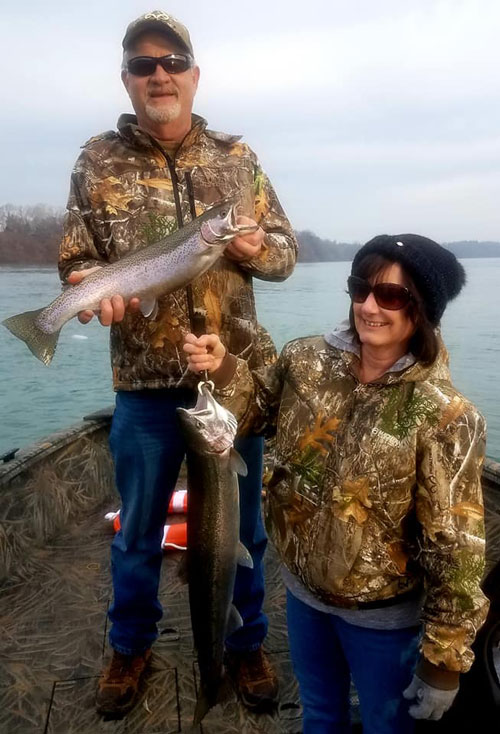 Brad and Terry Harris steelhead