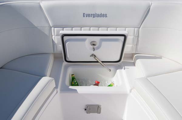 Everglades 340DC bow cooler