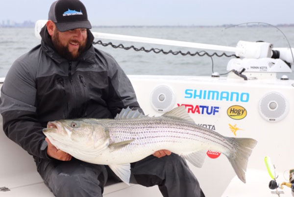 Captain Brian Coomb Boston striped bass