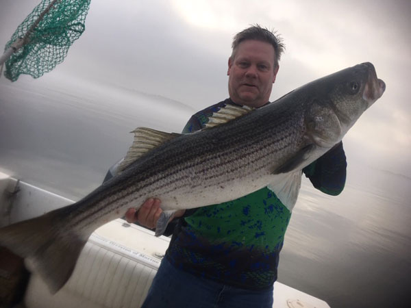 Ray Hutchenson  striper on the Little Sister