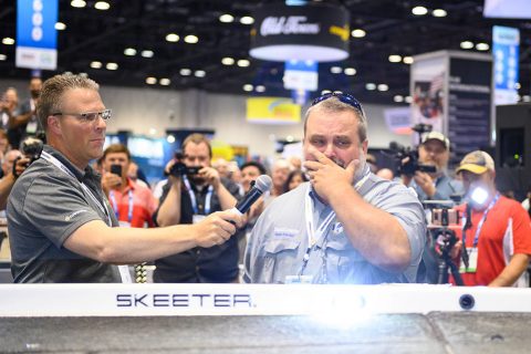 David Lowrie accepting his award
