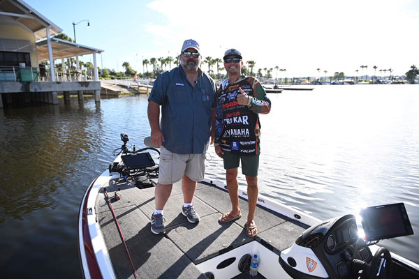 David Lowrie and pro angler Chris Zaldain