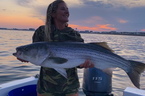 Sunset striped bass