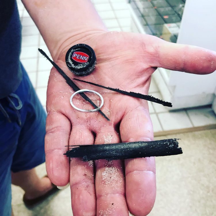 Rod hit by lightning 