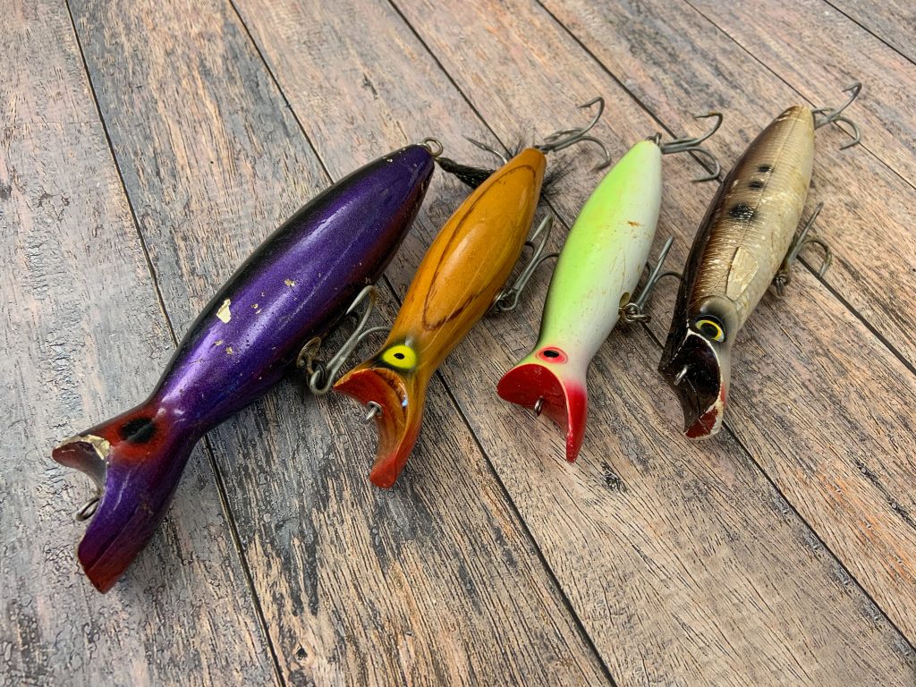 Top Water Popper Fishing Lures Saltwater, Pack of 6 Large Popper Lures  Treble Hooks Surf Fishing Lures for ‎Bass, Tuna, Trout, Striped Bass Popper
