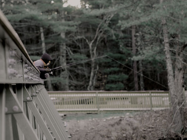 bridge fishing for trout