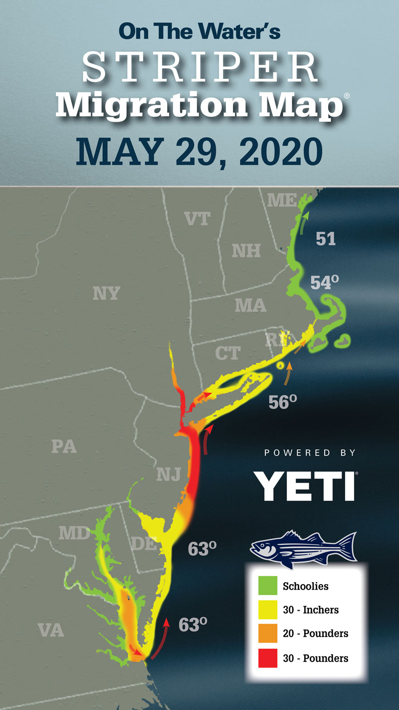 Striper Migration Map 05-29-2020