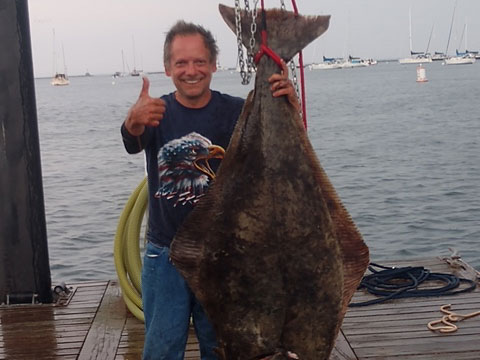 Captain Andy of Adventure & Catch Charters halibut