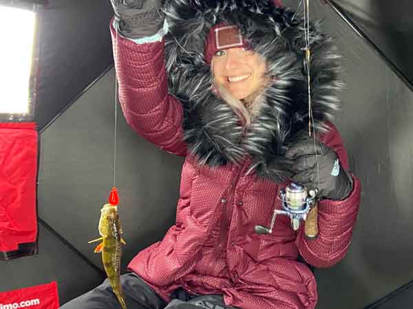 ice fishing perch