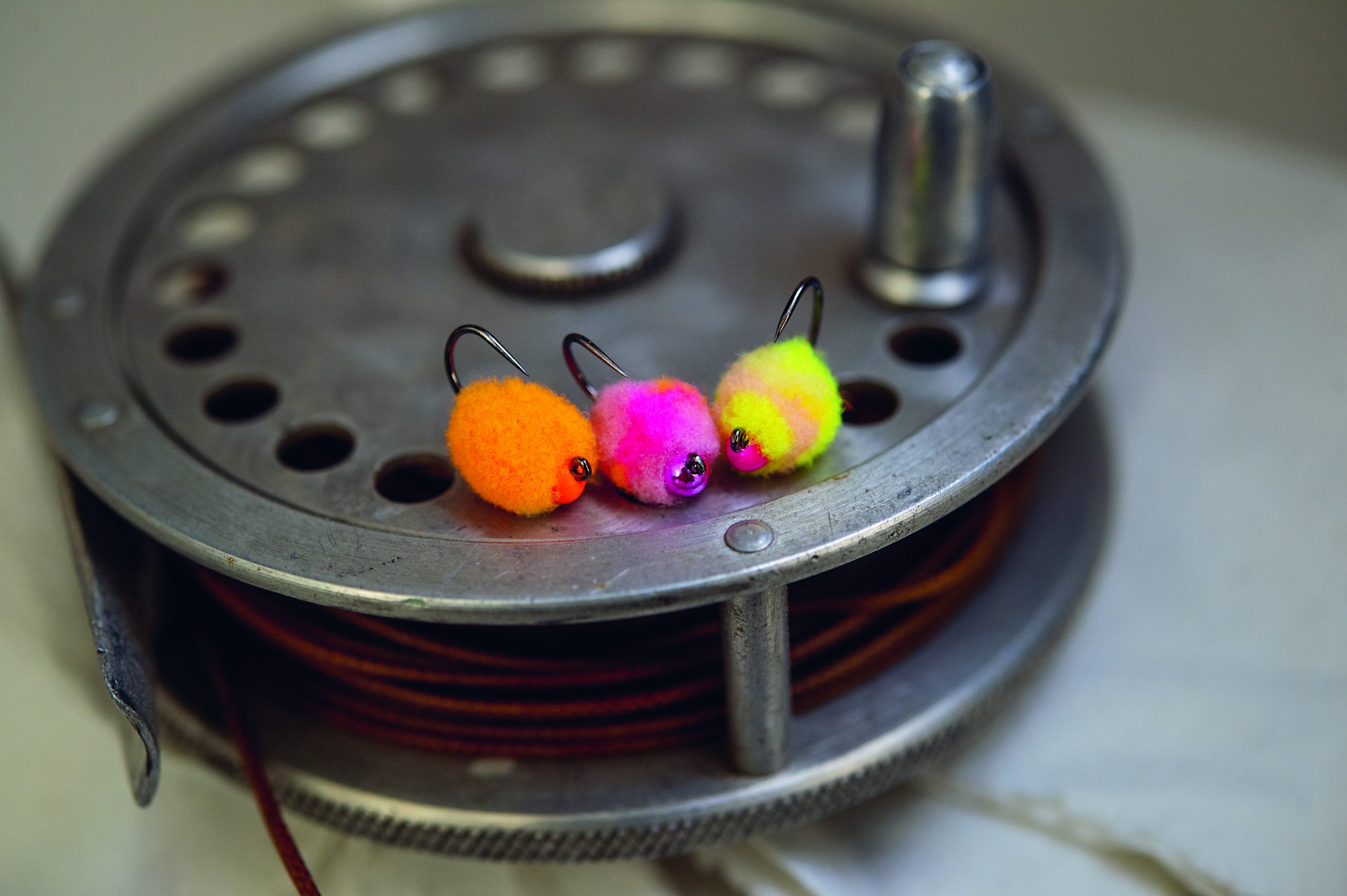 Bead Head Clown Egg Fly Fishing Flies - 6 Flies Hook Size 16 from