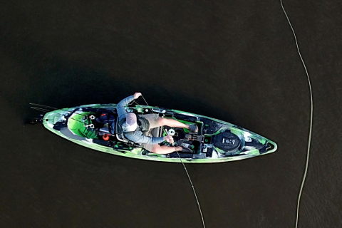 Kayak Fishing Drone Shot