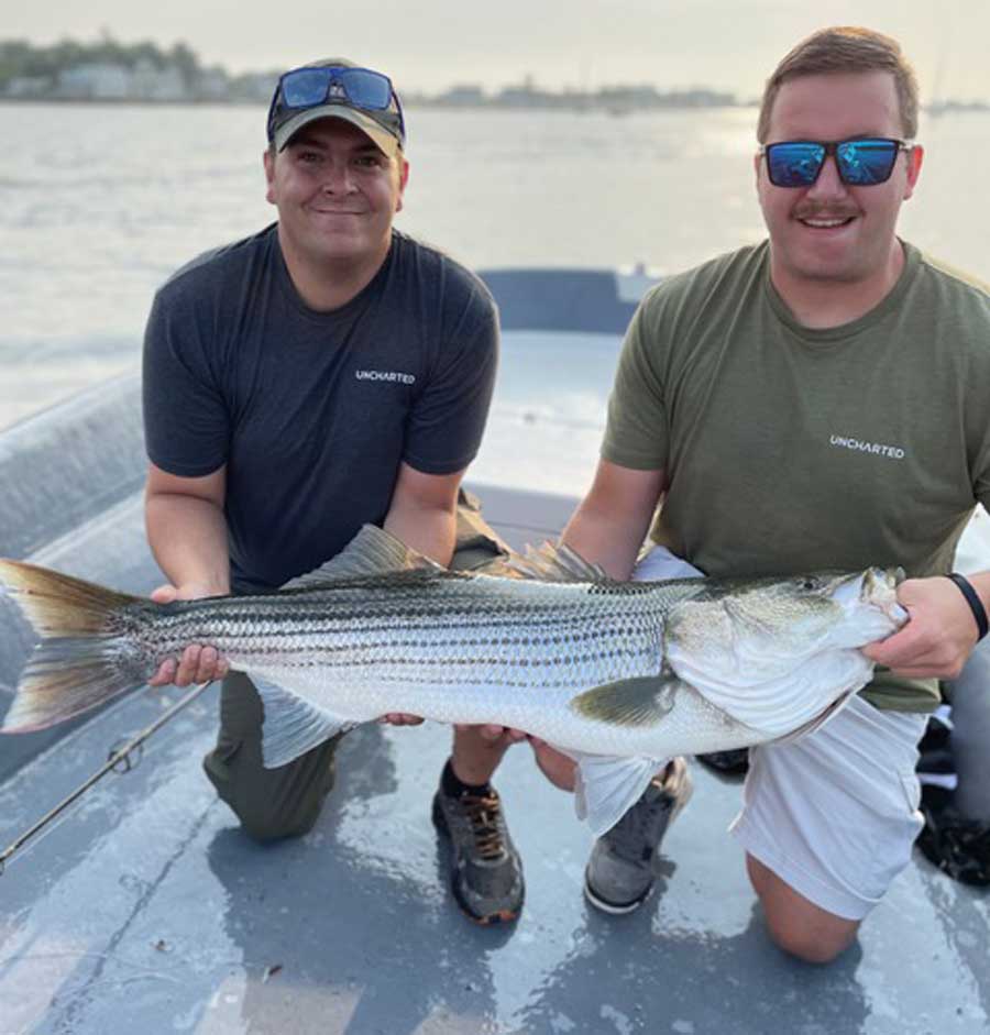Diamond Pass Charters striped bass