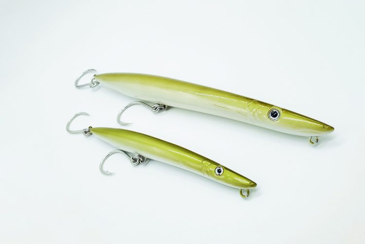 POPPER WOOD SALTWATER TOPWATER CASTING-TROLLING FISHING LURE 7IN 2 1/2 OZ  GREEN 