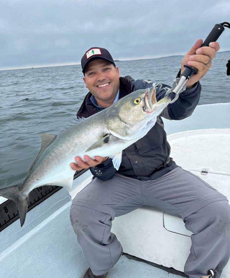 Captain Lou Tirado bluefish