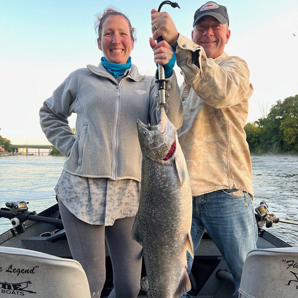 Lauren and Dave P. first salmon