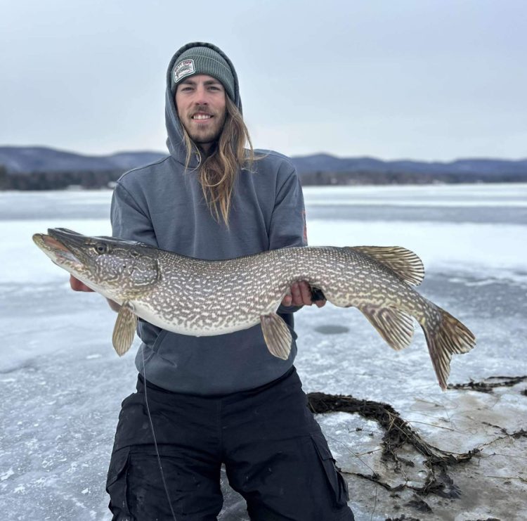 big pike on the ice
