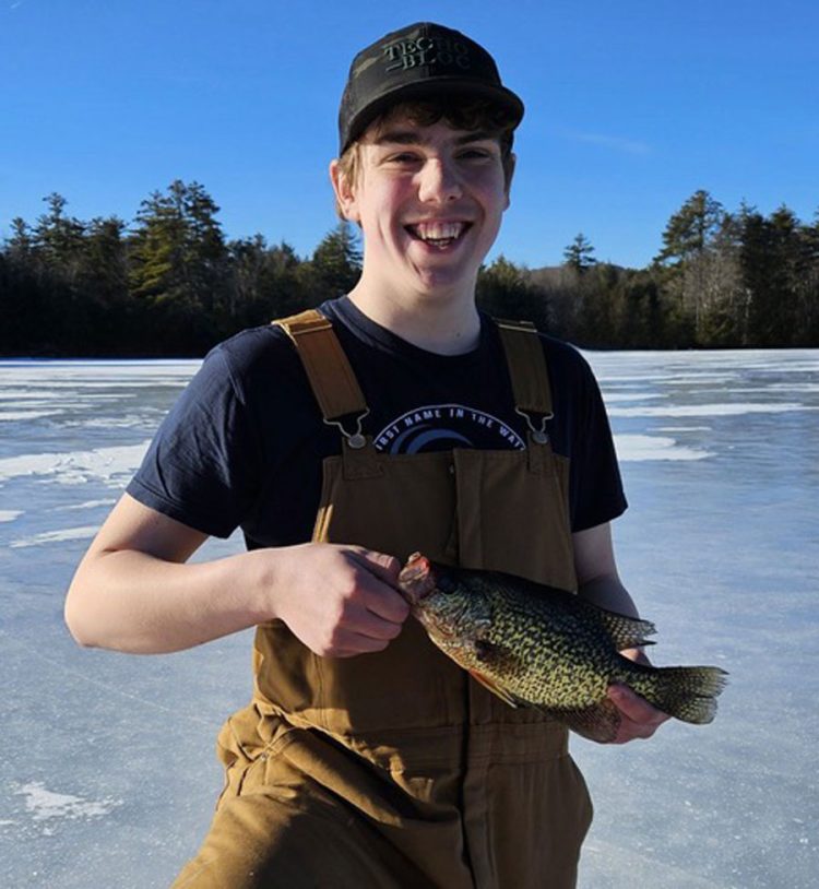 Lucas Balchuinas with crappie
