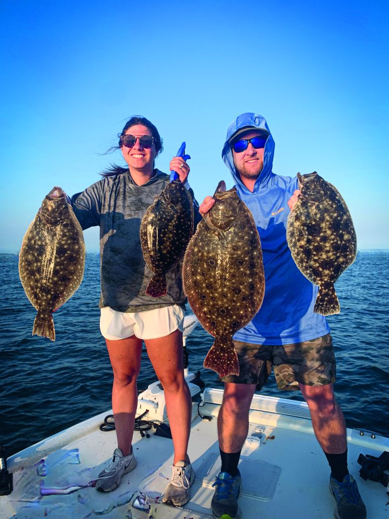 jigging for fluke in shallow water