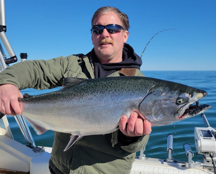 Todd Thew with king salmon