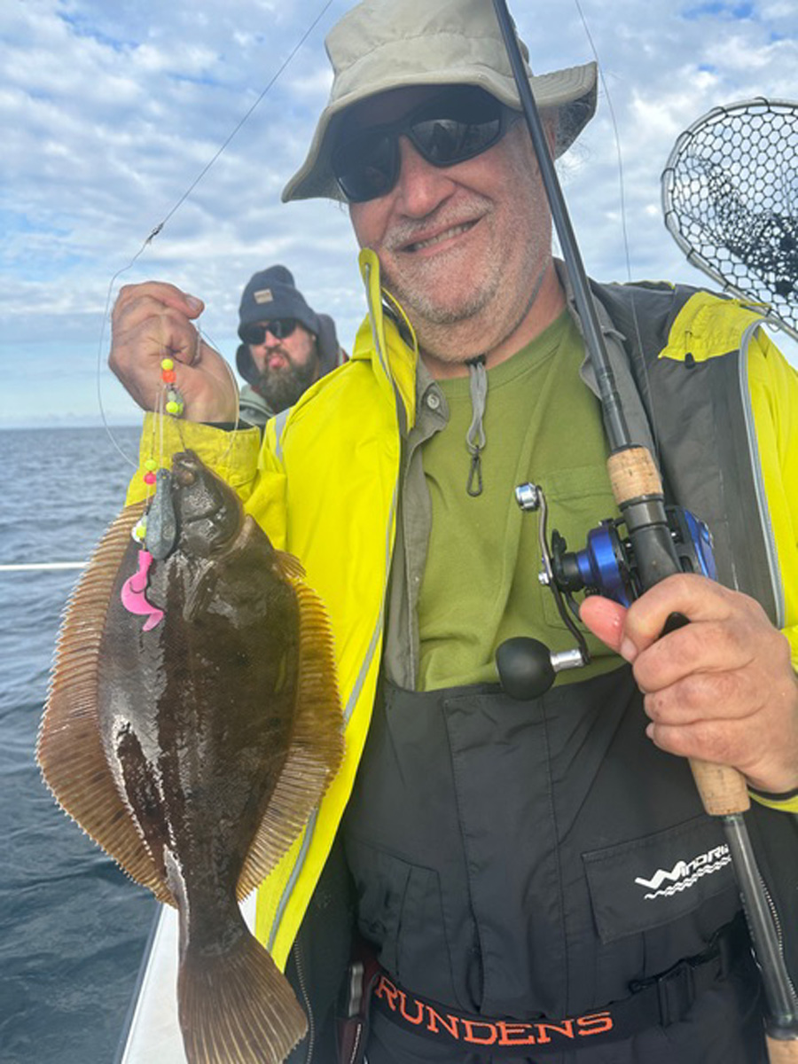 Jim Wright with flounder