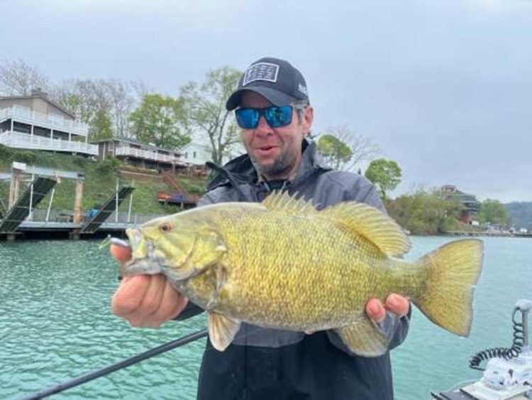 Joe Cermele with smallmouth bass