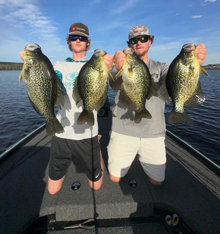 Kaleb Brown and Cole Moulton with big crappie