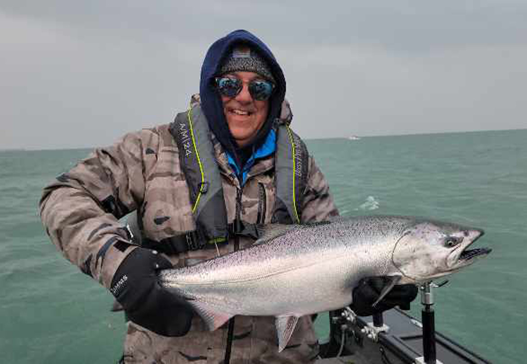 Jim Kelly with salmon