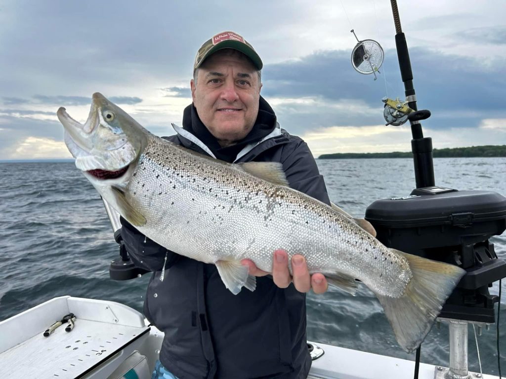 Dr. Lou with brown trout