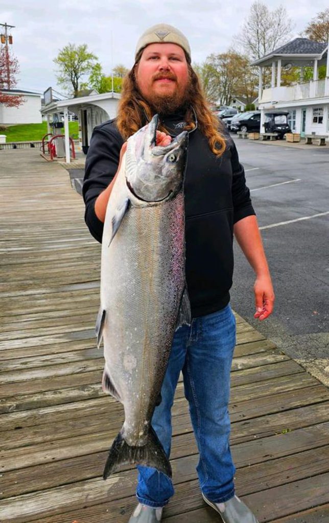 Tim Condes with king salmon