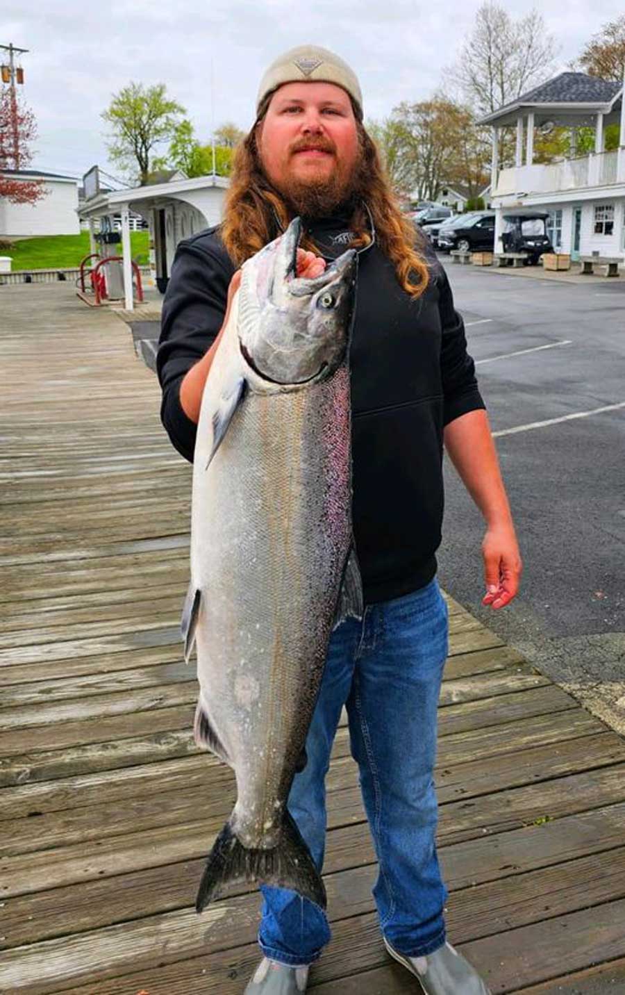 Tim Condes with king salmon