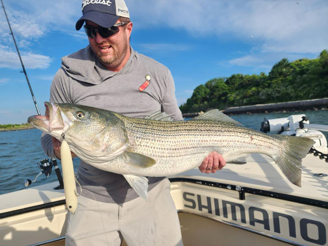 Get Tight Sportfishing  topwater striped bass
