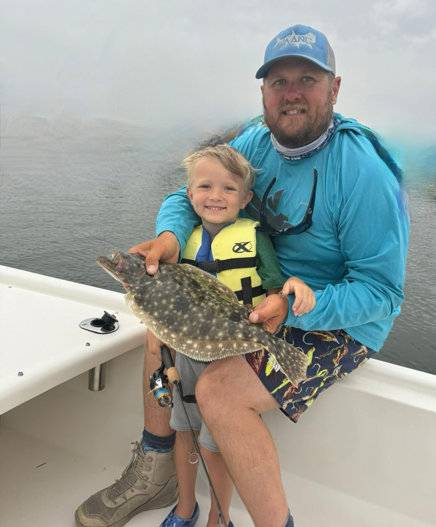 Jake Taylor with his first keeper fluke.