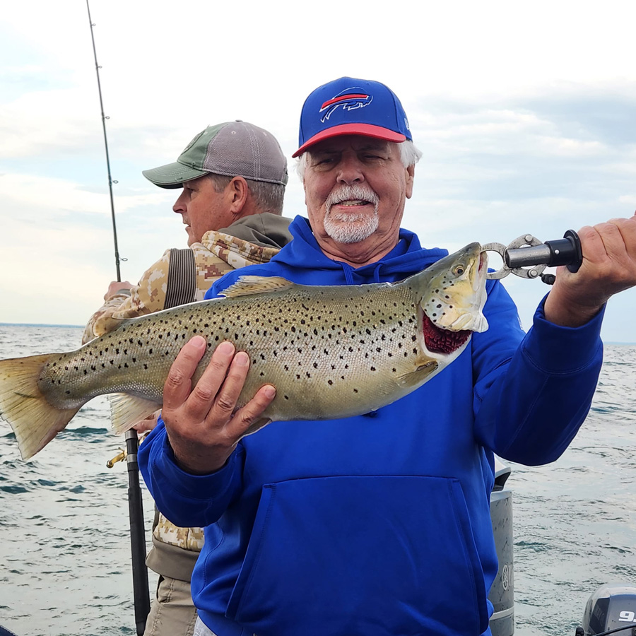 Dan Ettipio with brown trout
