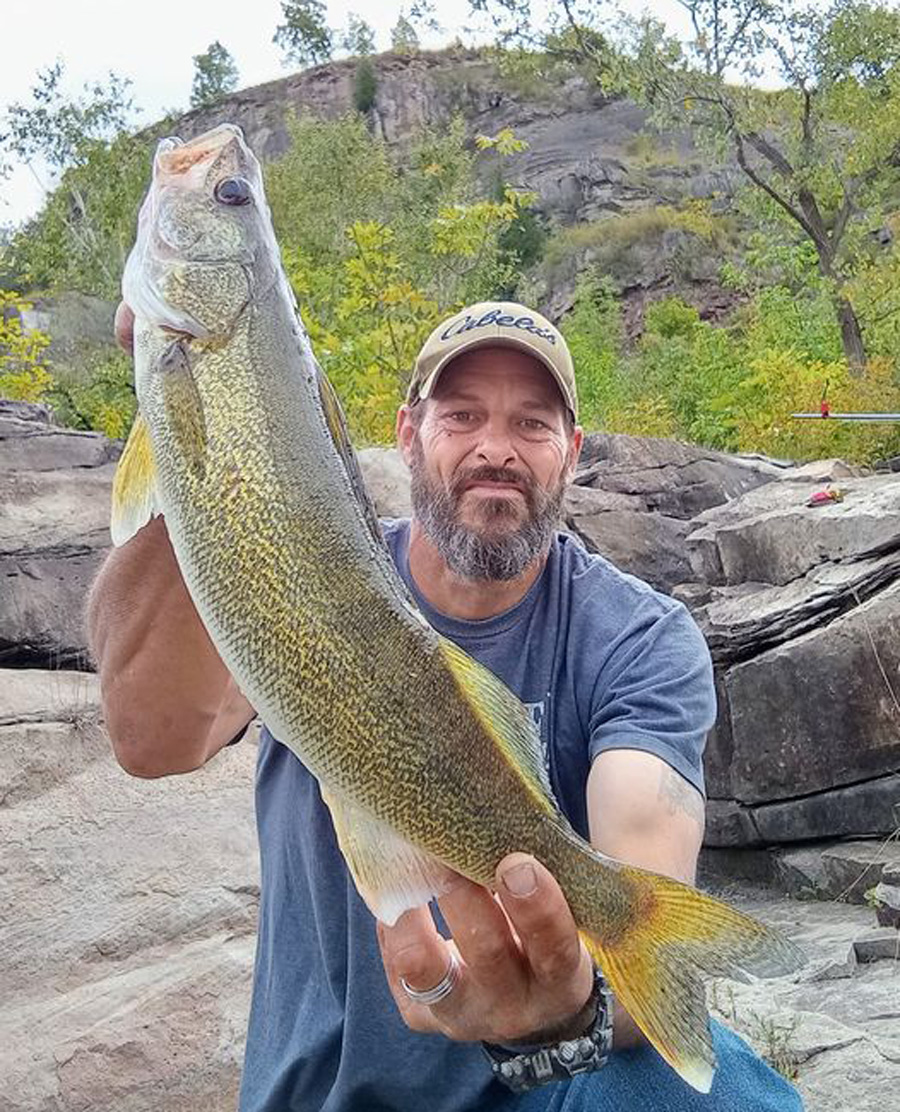 Mike Ziehm with walleye