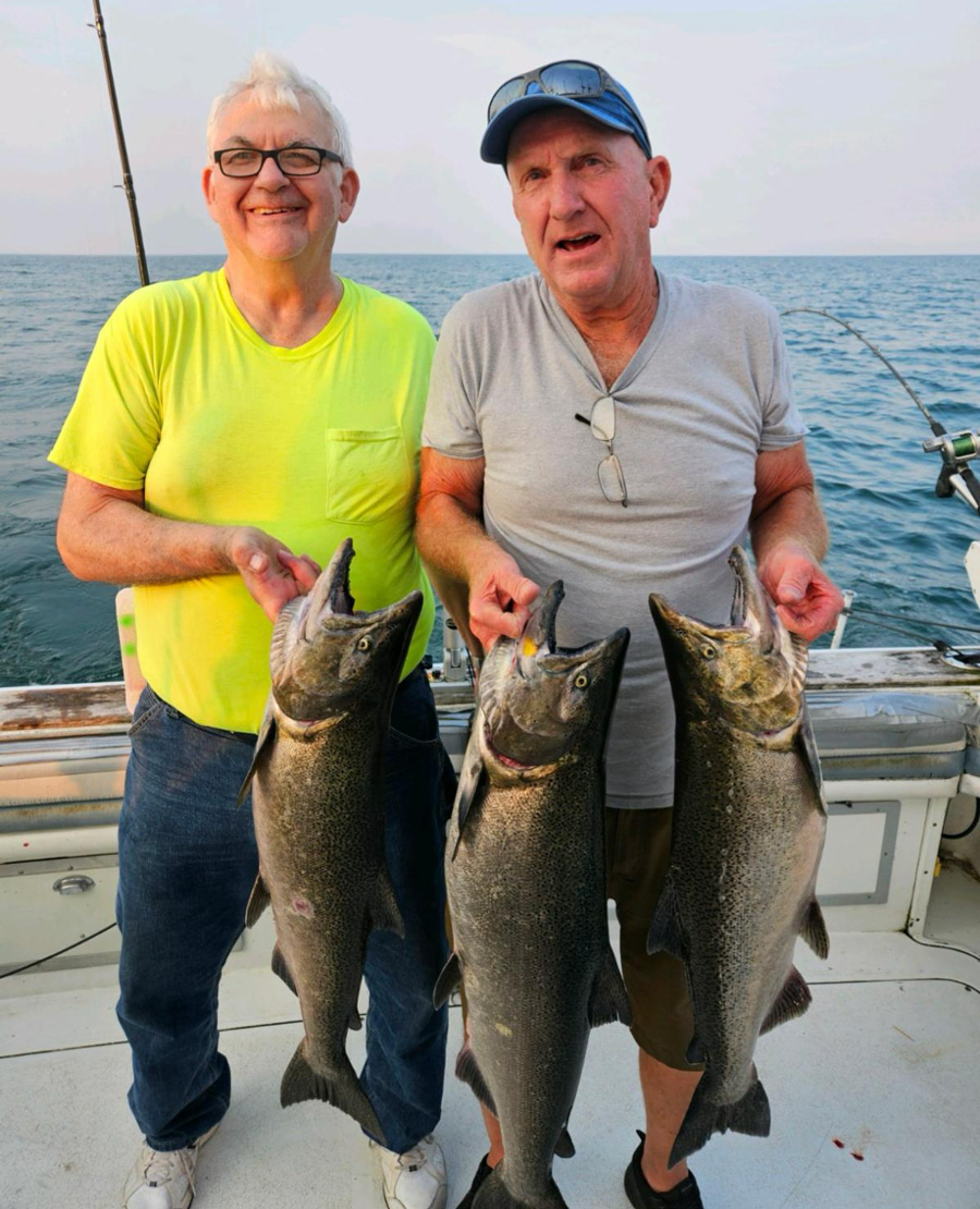 Ken and Barry with king salmon
