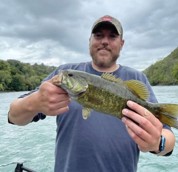 Steve Schuster with smallmouth bass