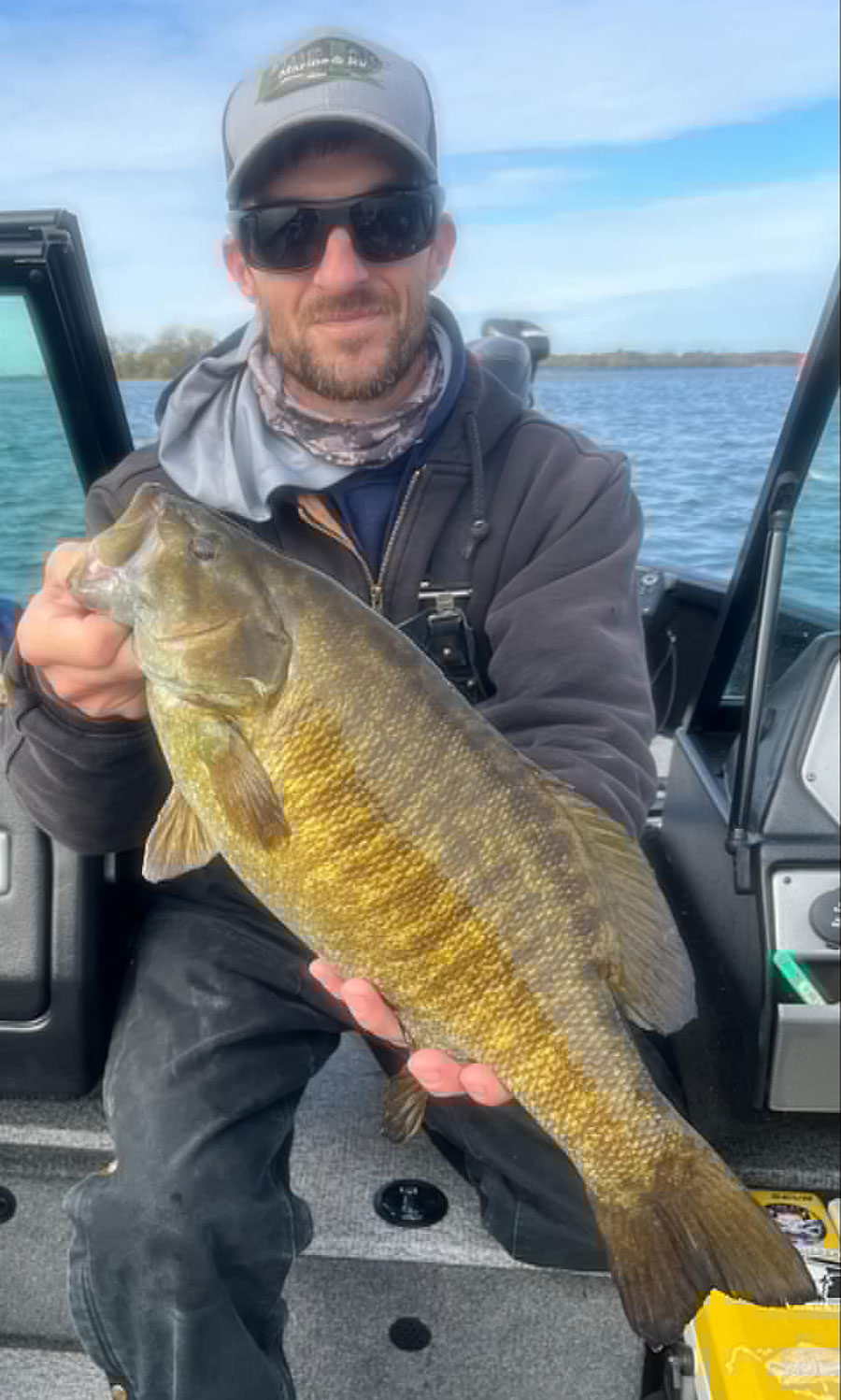 Matt Wilson with smallmouth bass