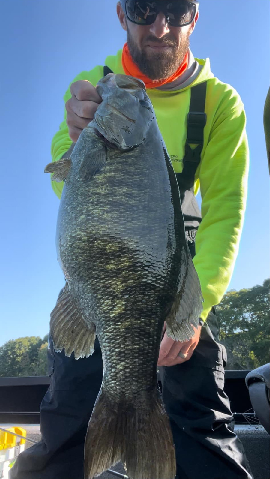 Matt Wilson with smallmouth. 