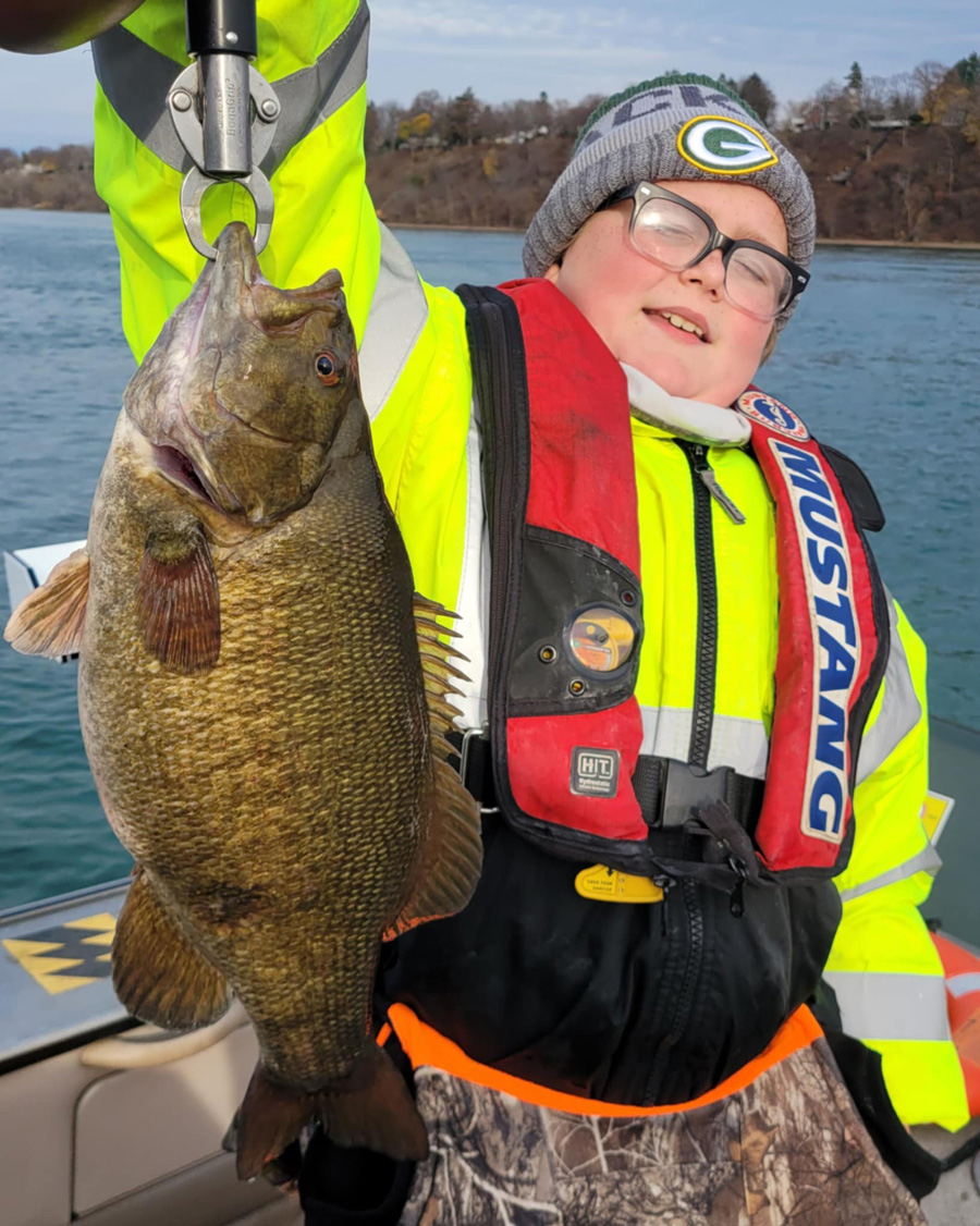 Jaxon Coulman with 6.5-pound smallmouth bass