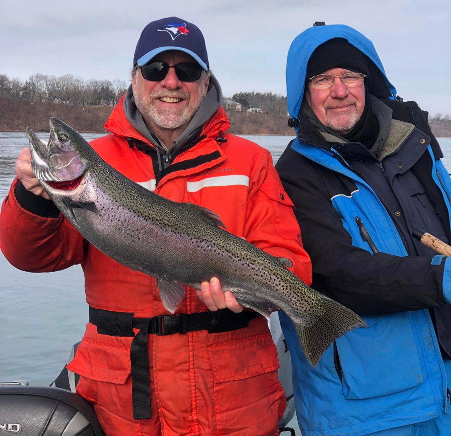 Gary Laidman and Steve Haak with steelhead