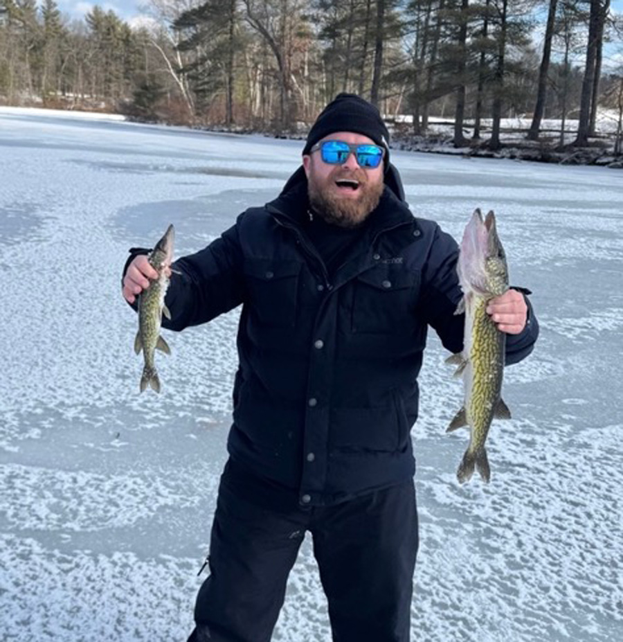Kevin Caprio with pickerel