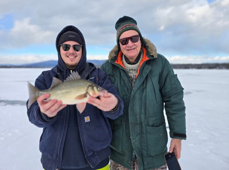 Ryder and Kare with white perch