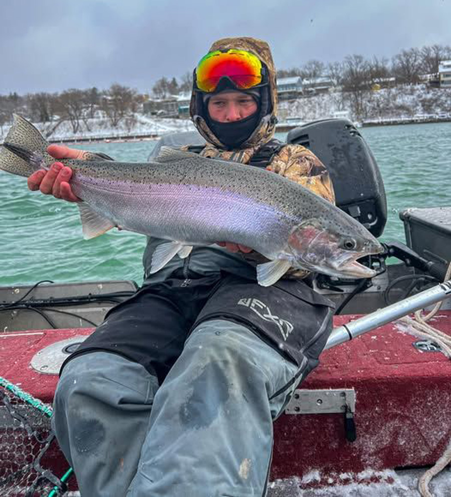 Josh Schaefer with steelhead