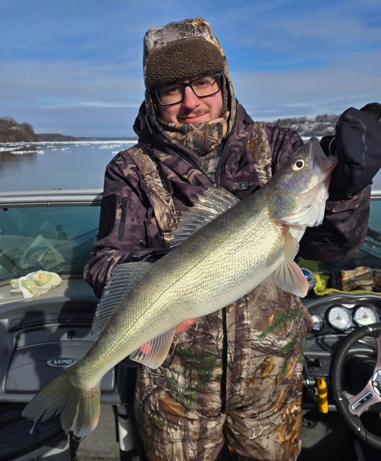 Mike Mercier with walleye