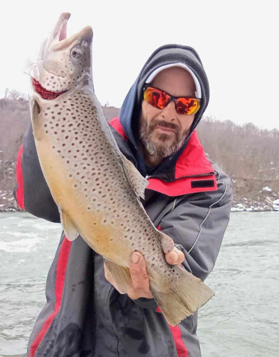 Mike Ziehm with brown trout