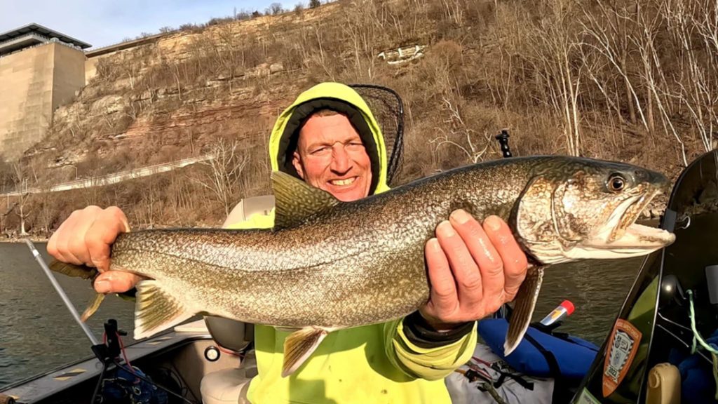 Vinny Scancella with lake trout