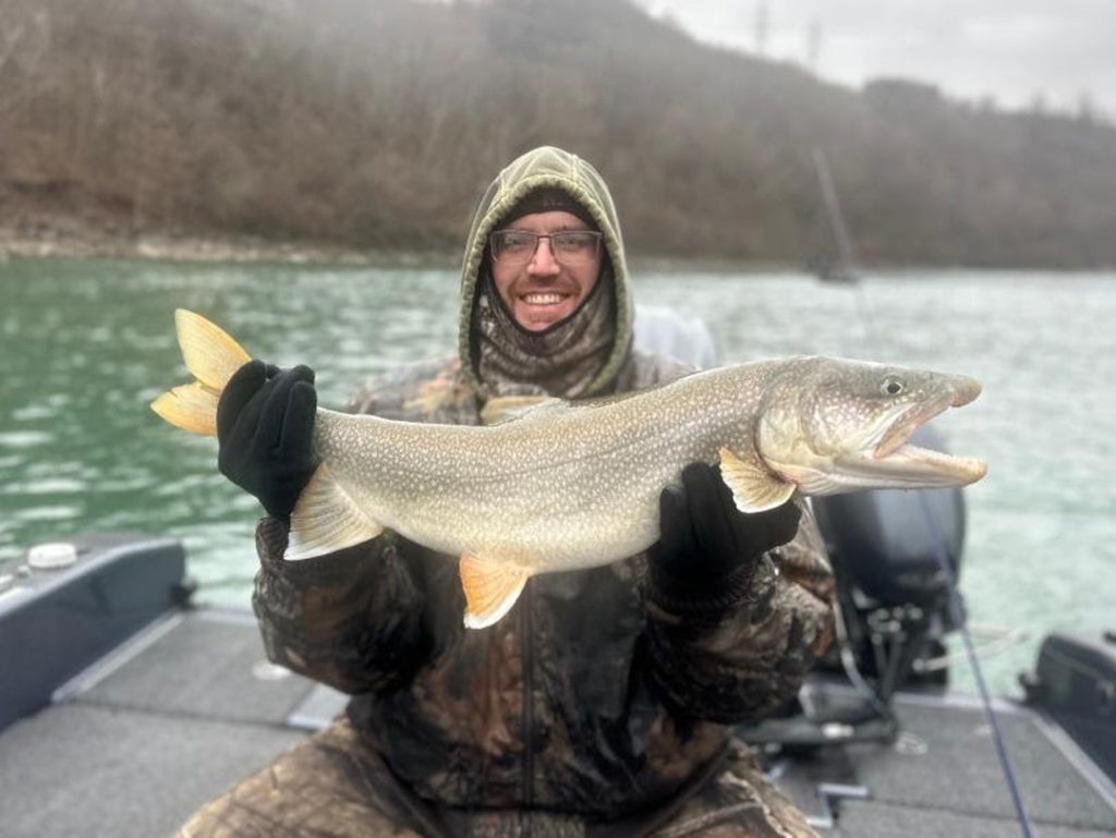Mark Rupert with lake trout