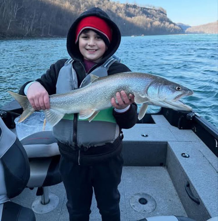 Jack Van Allen with lake trout